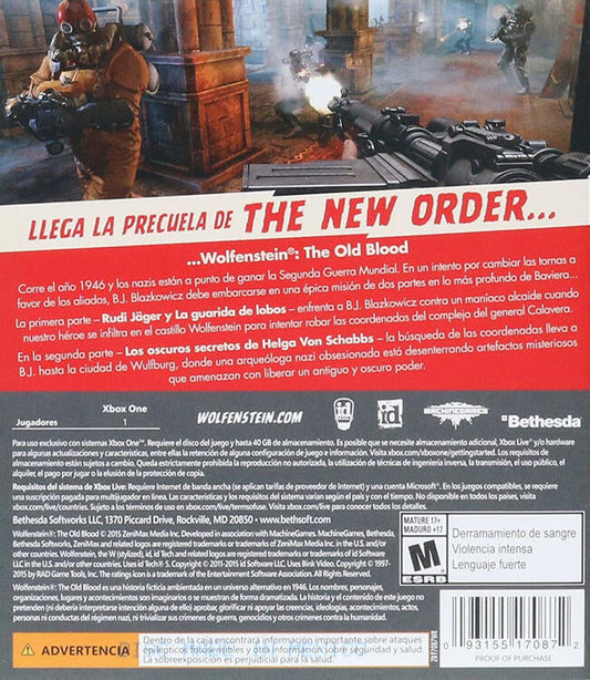 Wolfenstein: The Old Blood (usagé) - www.Shopthatapp.com