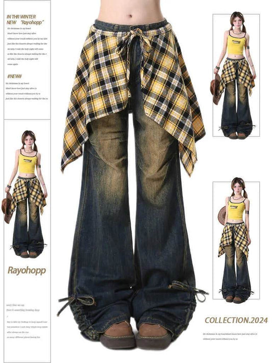 Jeans Women's Skirt Swing Outside Casual Bootcut Pants - www.Shopthatapp.com