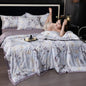 Printed Washed Tencel Summer Cooling Duvet Four-piece Set - www.Shopthatapp.com