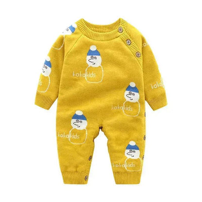 Newborn Baby Clothes Baby Crawling Clothes Thickening Out Baby Harness Christmas Baby Romper Baby Cotton Sleepwear - www.Shopthatapp.com