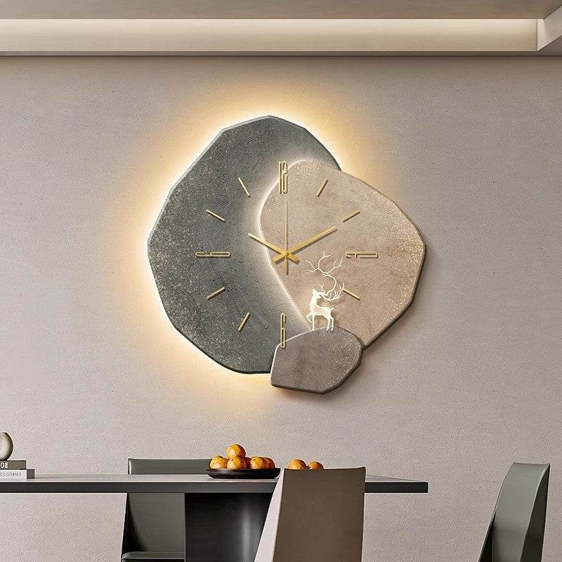 Lucky Stone Restaurant Clock Wall Clock - www.Shopthatapp.com
