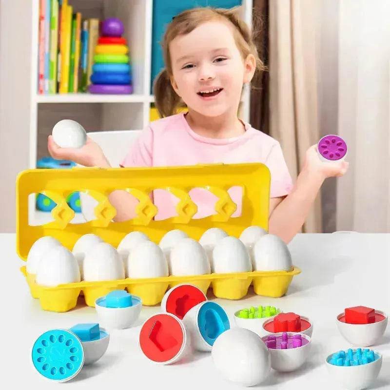 Baby Learning Educational Toy Smart Egg Toy Games Shape Matching Sorters Toys Montessori Eggs Toys For Kids Children - www.Shopthatapp.com