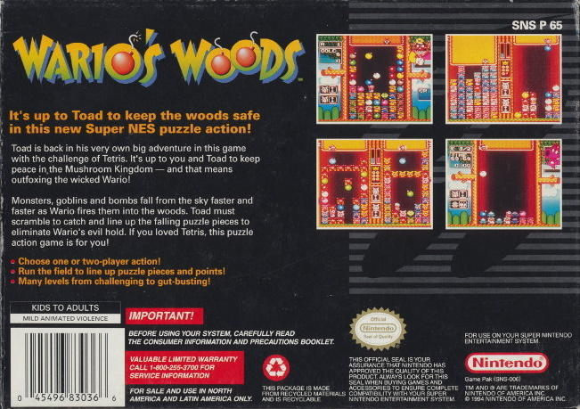 Wario's Woods (usagé) - www.Shopthatapp.com