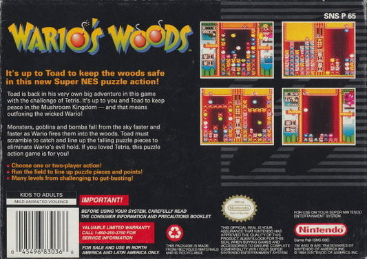 Wario's Woods (usagé) - www.Shopthatapp.com