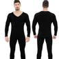 Winter Men's Sleepwear Loungewear Cashmere Long John set - www.Shopthatapp.com