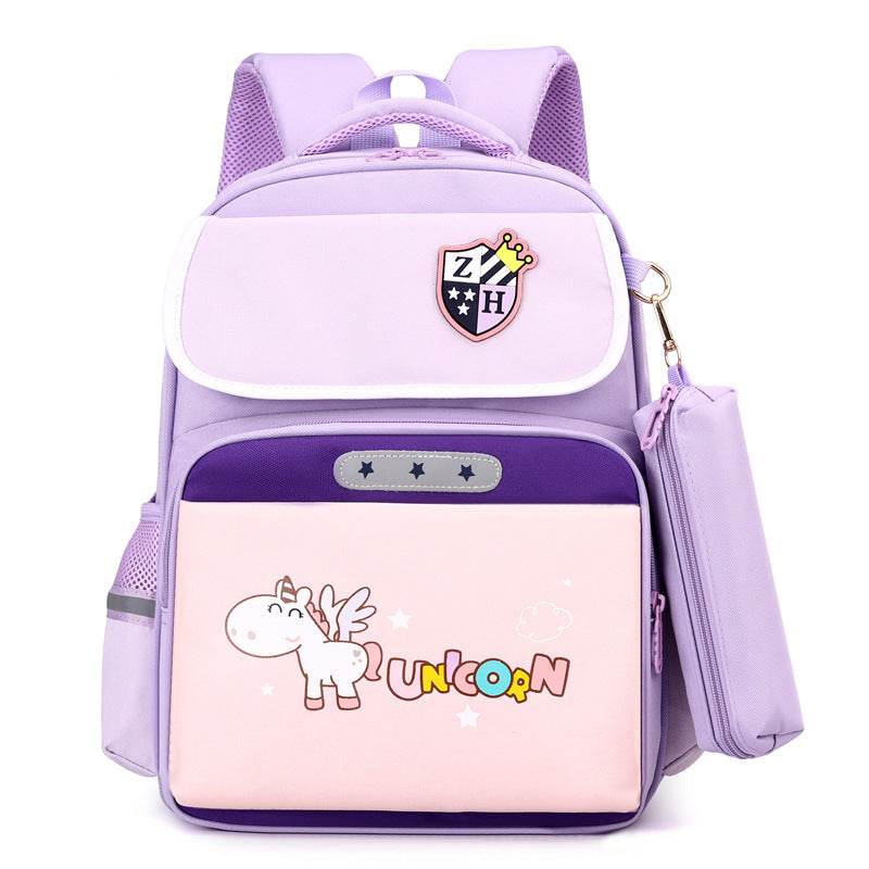 Primary School Large Capacity Spine Supportive Canvas Backpack for school - www.Shopthatapp.com