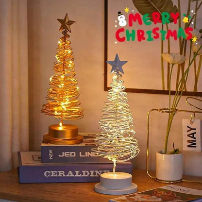 Spiral LED Light Christmas Tree Decoration Night Light Ornaments - www.Shopthatapp.com