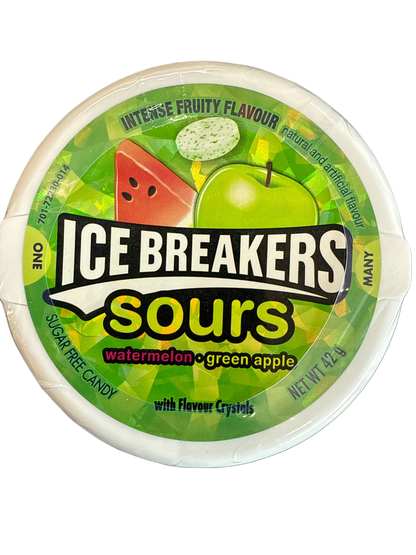 Ice Breakers Sours Watermelon And Green Apple Flavour 42G - U.S Edition - www.Shopthatapp.com