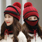 Winter Hat For Women 3pcs Knitted Beanie Hat Scarf Set Warm Hat - www.Shopthatapp.com