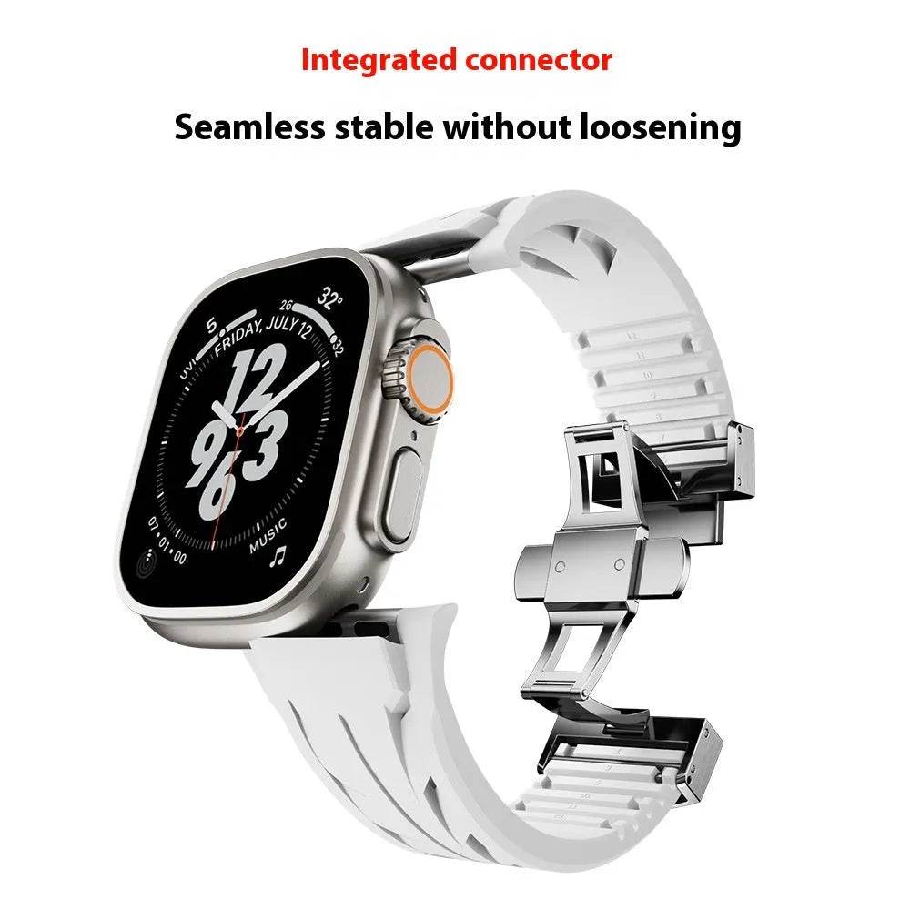 Watch Class Fluororubber Silicone Watch  Strap - www.Shopthatapp.com