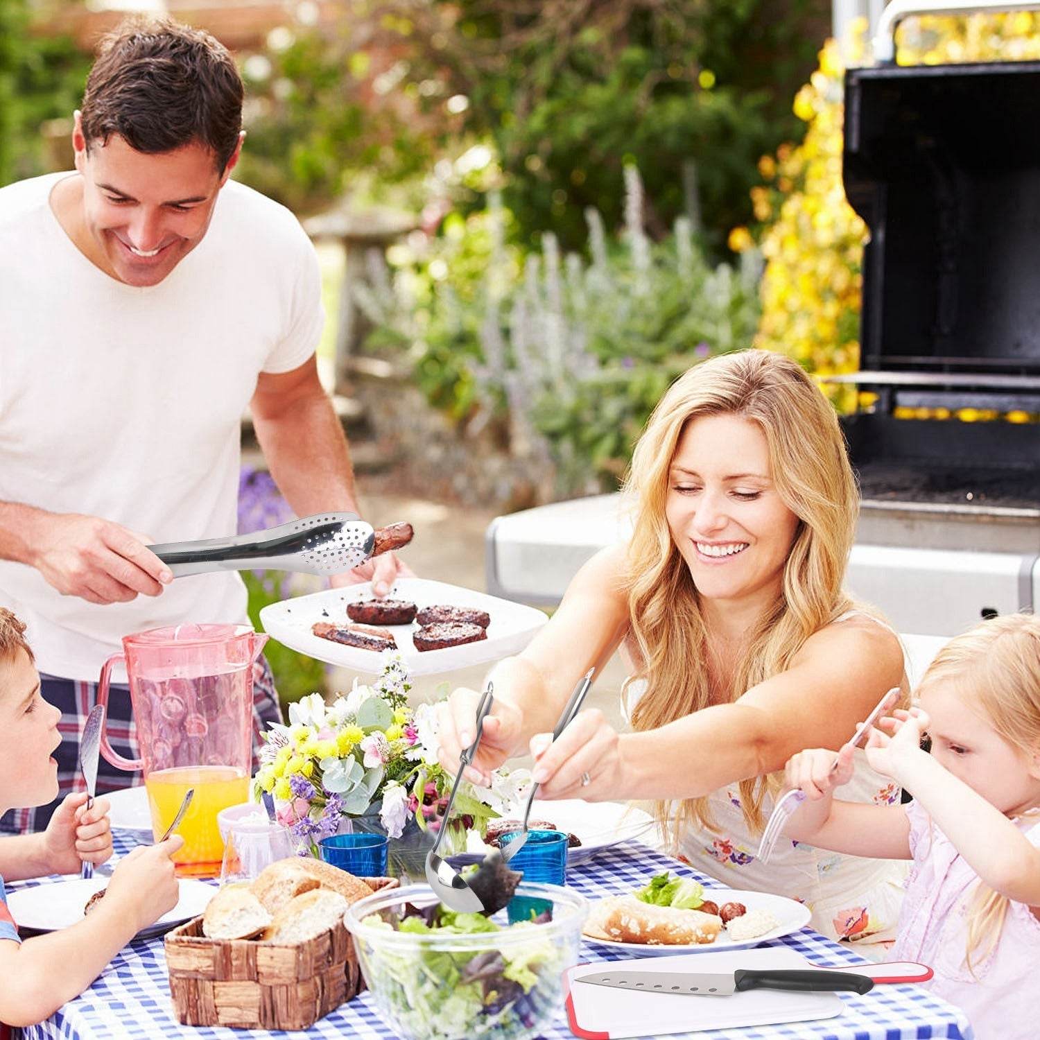 Camping Cooking Utensil Kit 19Pcs Portable Picnic Cookware Outdoor Kitchen Equipment Gear Campfire Barbecue Appliances With Storage Bag - www.Shopthatapp.com