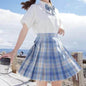 Student Jk Plaid Skirt Preppy Style Mini Pleated  Kilt Skirt - www.Shopthatapp.com
