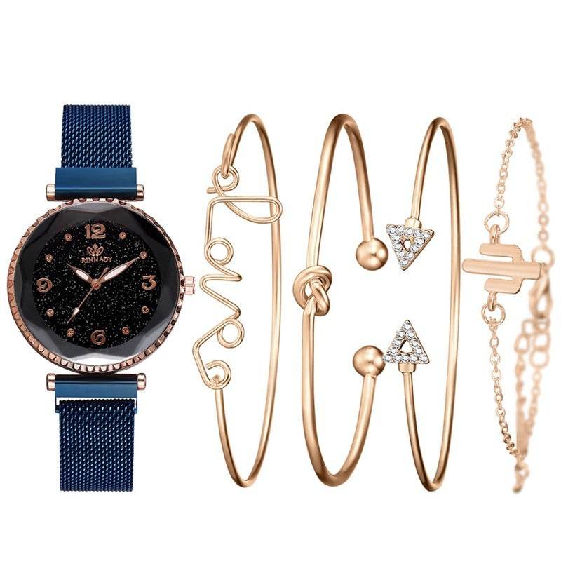 Fashion women's quartz watch bracelet bracelet set - www.Shopthatapp.com