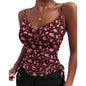 Spaghetti Strap Tops V-neck Camisole top Women Summer top - www.Shopthatapp.com
