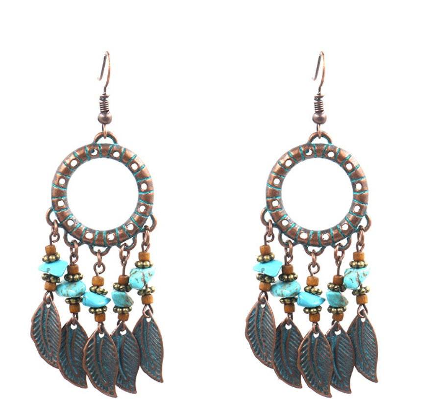 Handmade beaded tassel earrings - www.Shopthatapp.com