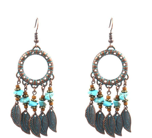 Handmade beaded tassel earrings - www.Shopthatapp.com