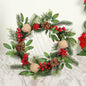 Christmas Wreath Clover Wreath Natural Pine Decorative Christmas Garland with Frost - www.Shopthatapp.com