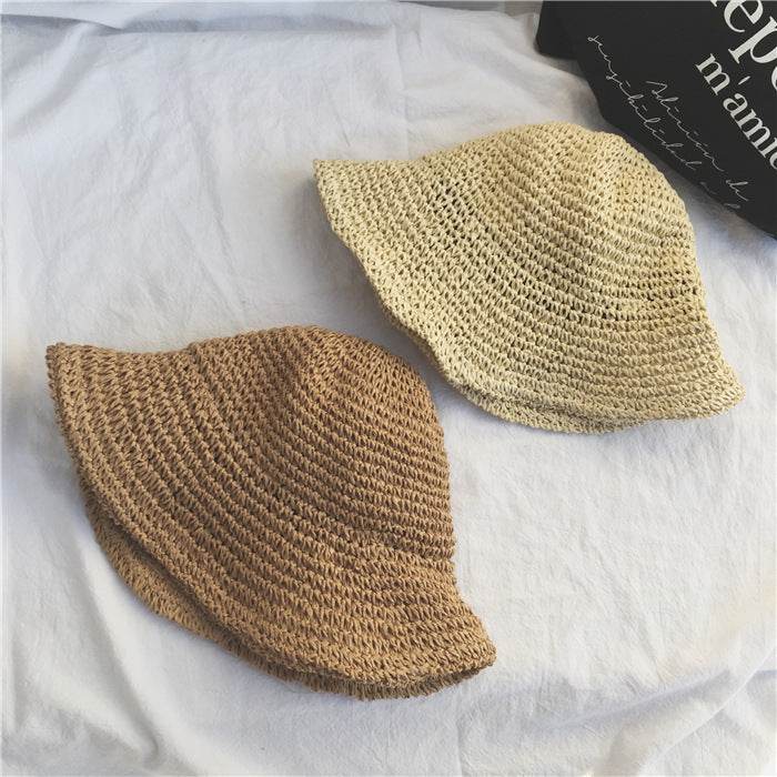 Summer Vacation Beach Outdoor foldable Large Brim Bucket Sun Hat for Women