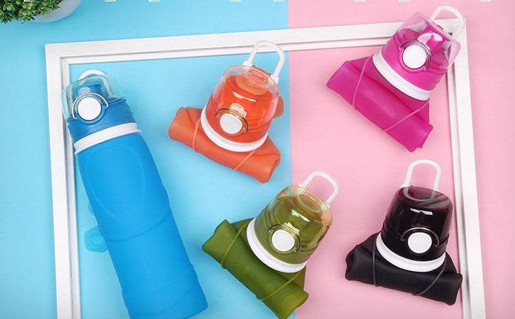 Foldable silicone Travel Hydrating water bottle