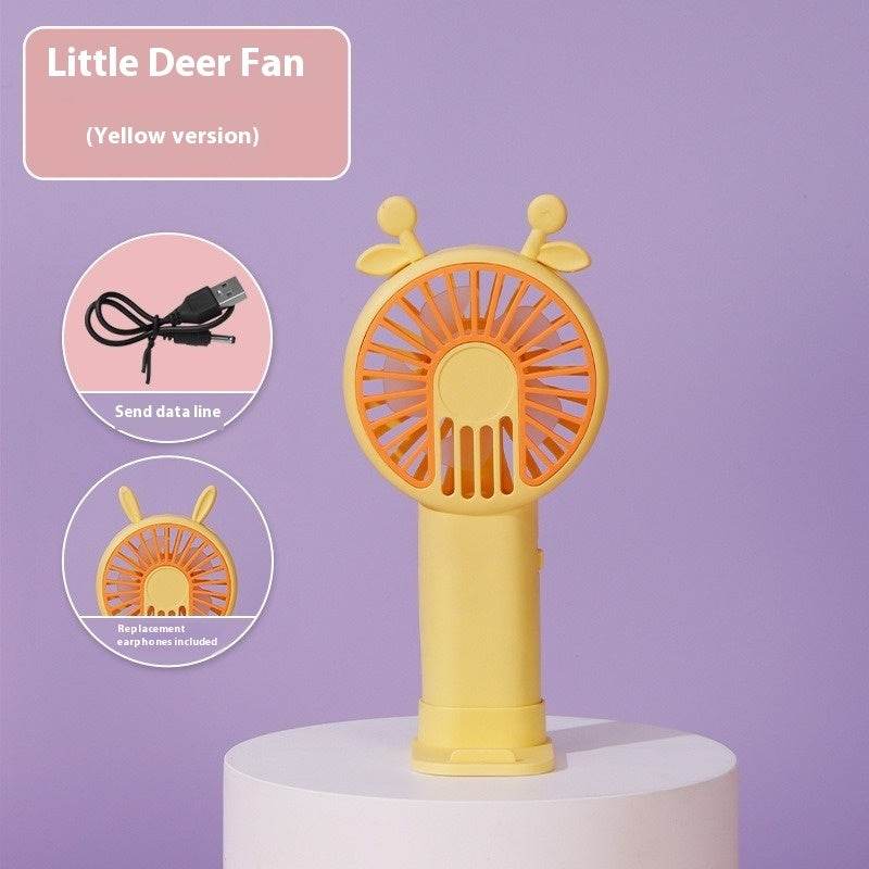 Small Handheld Fan Desktop Cartoon Mini Electric Usb Student Portable Gift - www.Shopthatapp.com