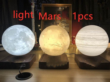 Magnetic Levitation Table Lamp Moon Light 3D Printing Planet Night Light - www.Shopthatapp.com