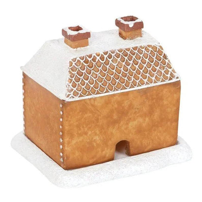 Christmas Snow Top Resin Ginger Cake Cottage Incense Burner - www.Shopthatapp.com