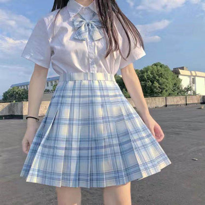 Student Jk Plaid Skirt Preppy Style Mini Pleated  Kilt Skirt - www.Shopthatapp.com