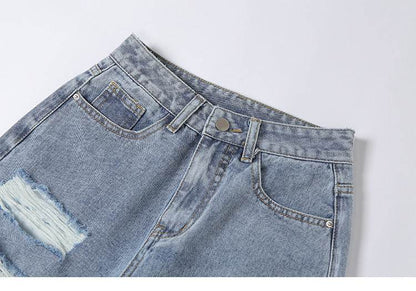 Women Street style Ripped Denim Jeans Pant Low rise - www.Shopthatapp.com