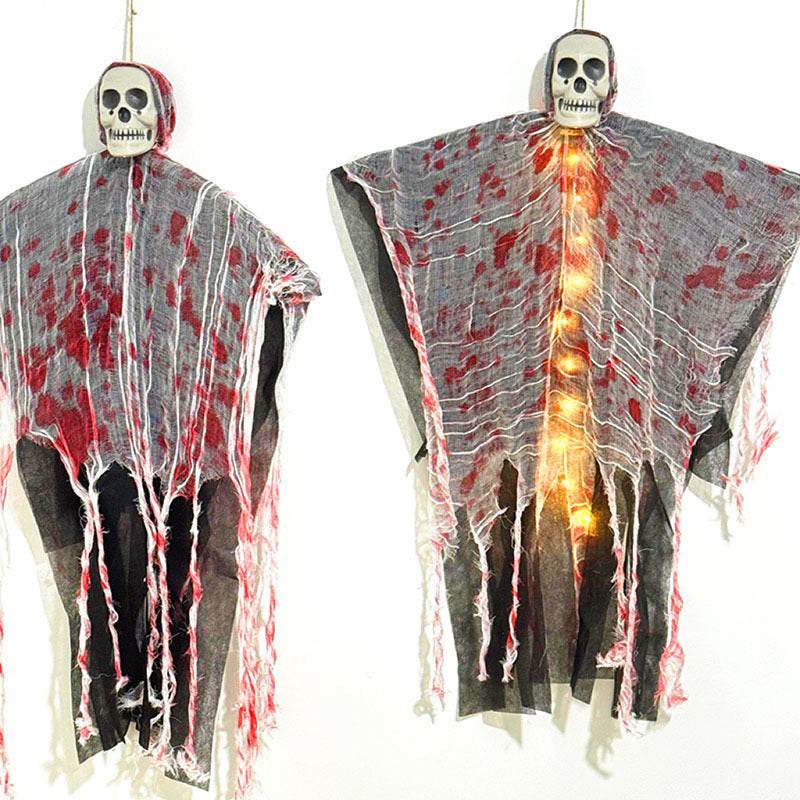 Halloween Decoration Blood-dyed Luminous Skull Hanging Ghost Outdoor Ornaments - www.Shopthatapp.com