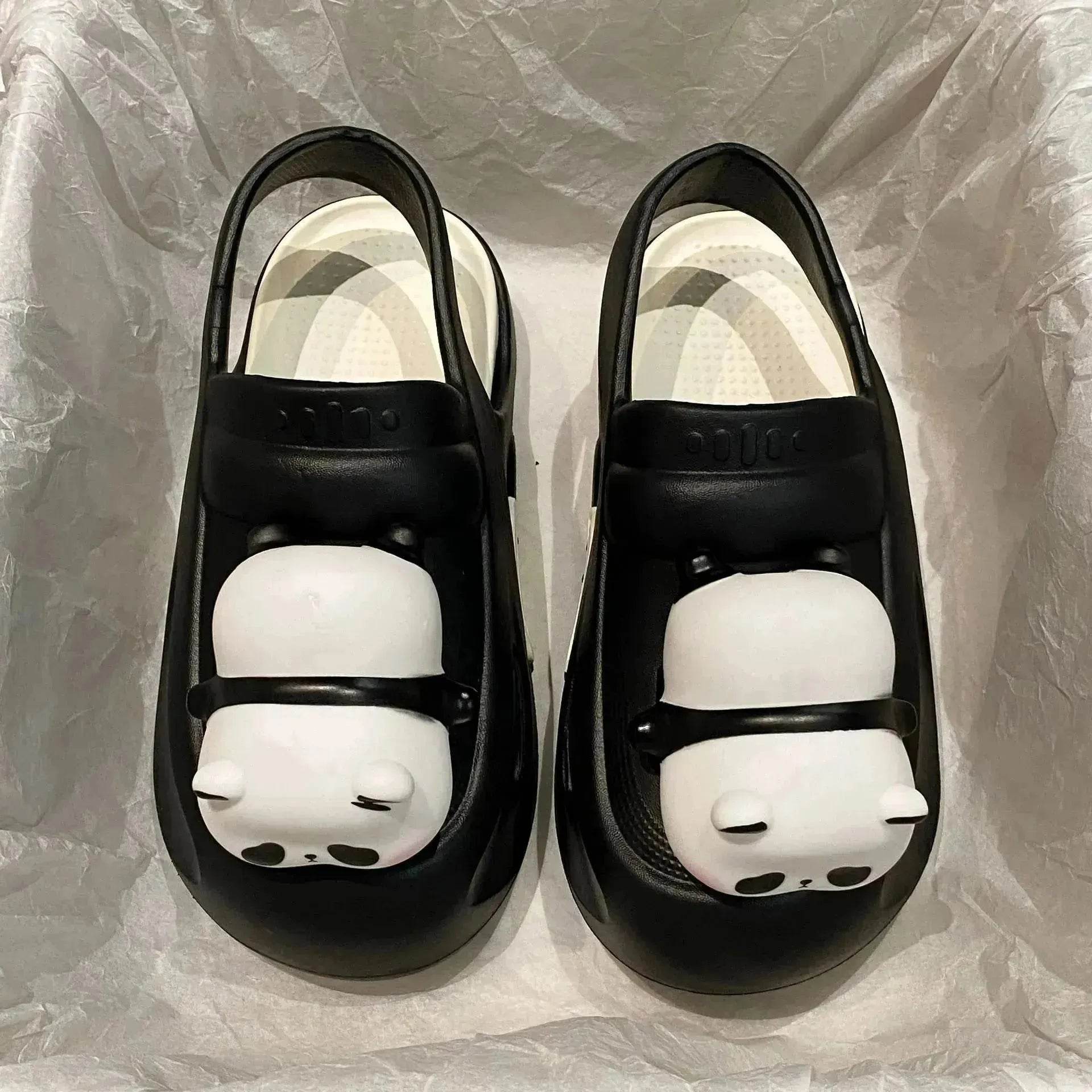 2025 Cute Slipper With Panda Lamp Summer Croc Sandals Femme Light Funny Woman Casual Home Slippers Shoes - www.Shopthatapp.com