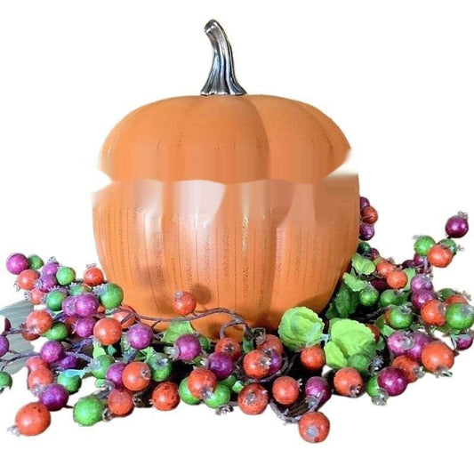 Starry Night Glass Halloween Pumpkin Decoration - www.Shopthatapp.com