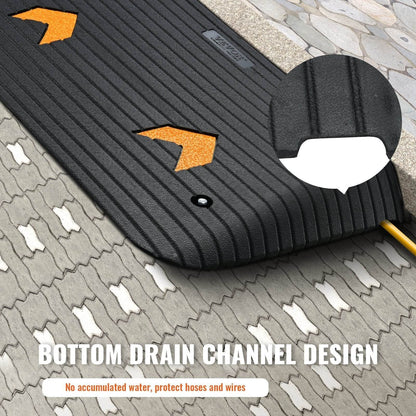 Upgraded Rubber Threshold Ramp, 3.5 Rise Door Ramp With 1 Channel, Natural Rubber Car Ramp With Non-Slip Textured Surface, 33069 Lbs Load Capacity Curb Ramp For Wheelchair And Scooter - www.Shopthatapp.com