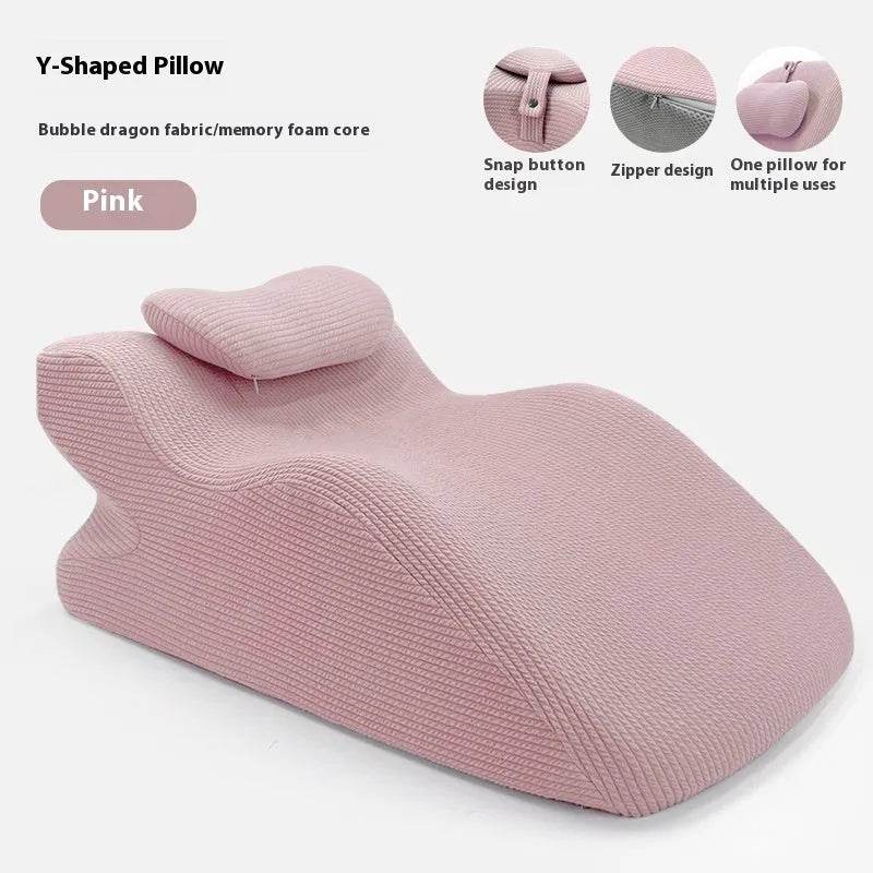 Sleeping Y-shaped Pillow Bed Watch Mobile Phone Memory Foam Pillow Neck Protector - www.Shopthatapp.com