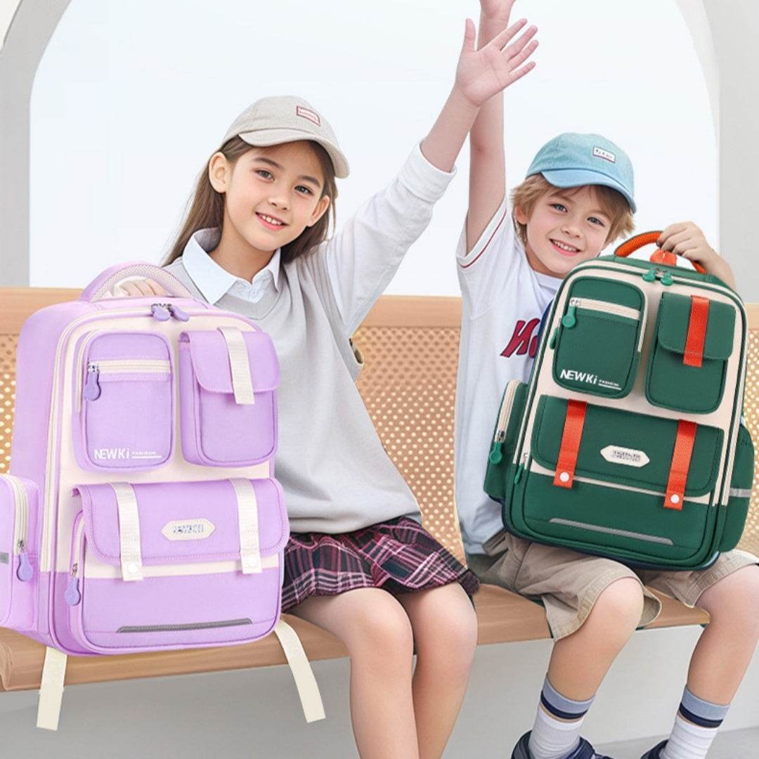 Children's Spine Protection Backpack Multi-compartment Burden Reduction Schoolbag - www.Shopthatapp.com