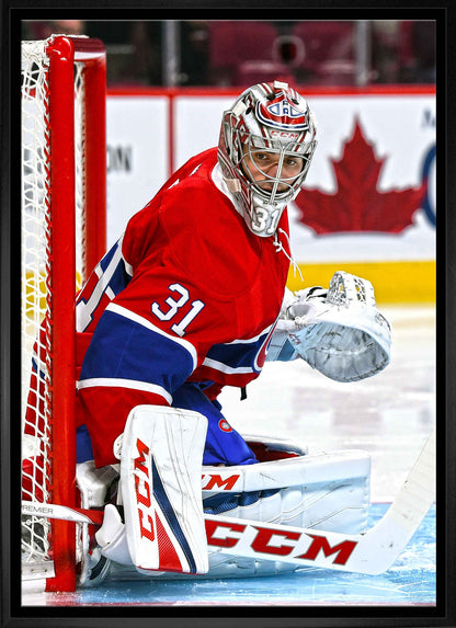 Carey Price Unsigned 20x29 Framed Canvas Action "Protecting the Net" - www.Shopthatapp.com