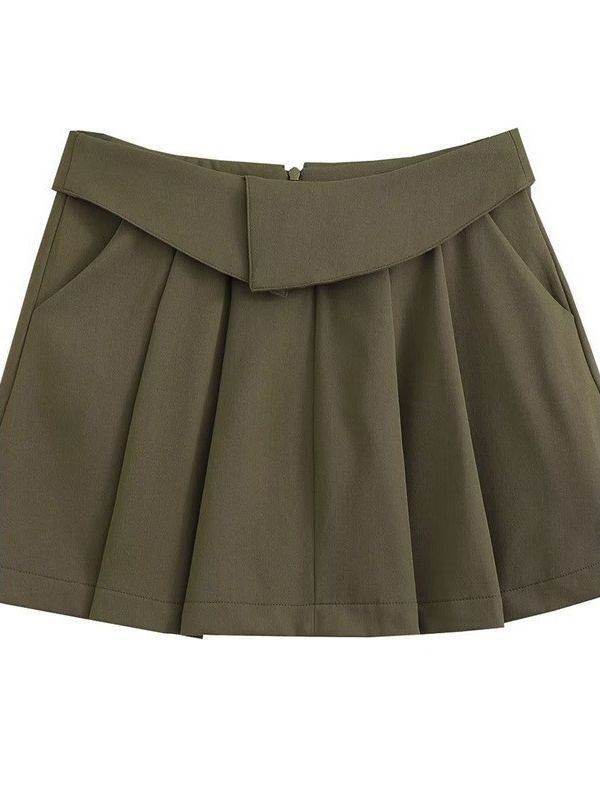 European And American Style College Style High Waist Mini Pleated Skirt - www.Shopthatapp.com