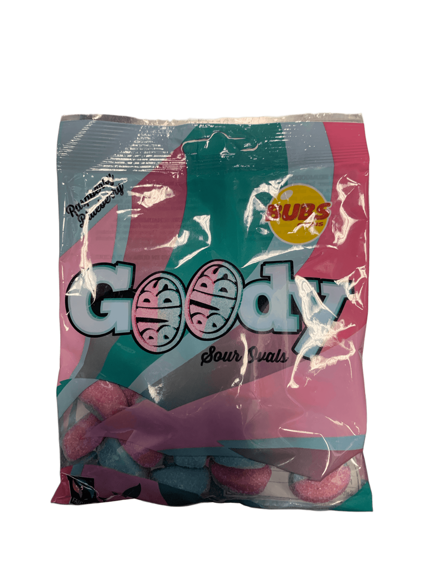 Bubs Goody Sour Ovals Raspberry Blueberry Candy 90G - Swedish Edition - www.Shopthatapp.com