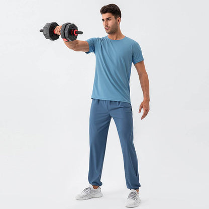 Men's Nylon Cool Feeling Loose Fitness Track Pants Quick-drying - www.Shopthatapp.com