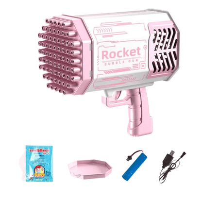 69-Hole Bubble Gun Rocket - Automatic Blower with Lights for Kids | Perfect Gift - www.Shopthatapp.com #