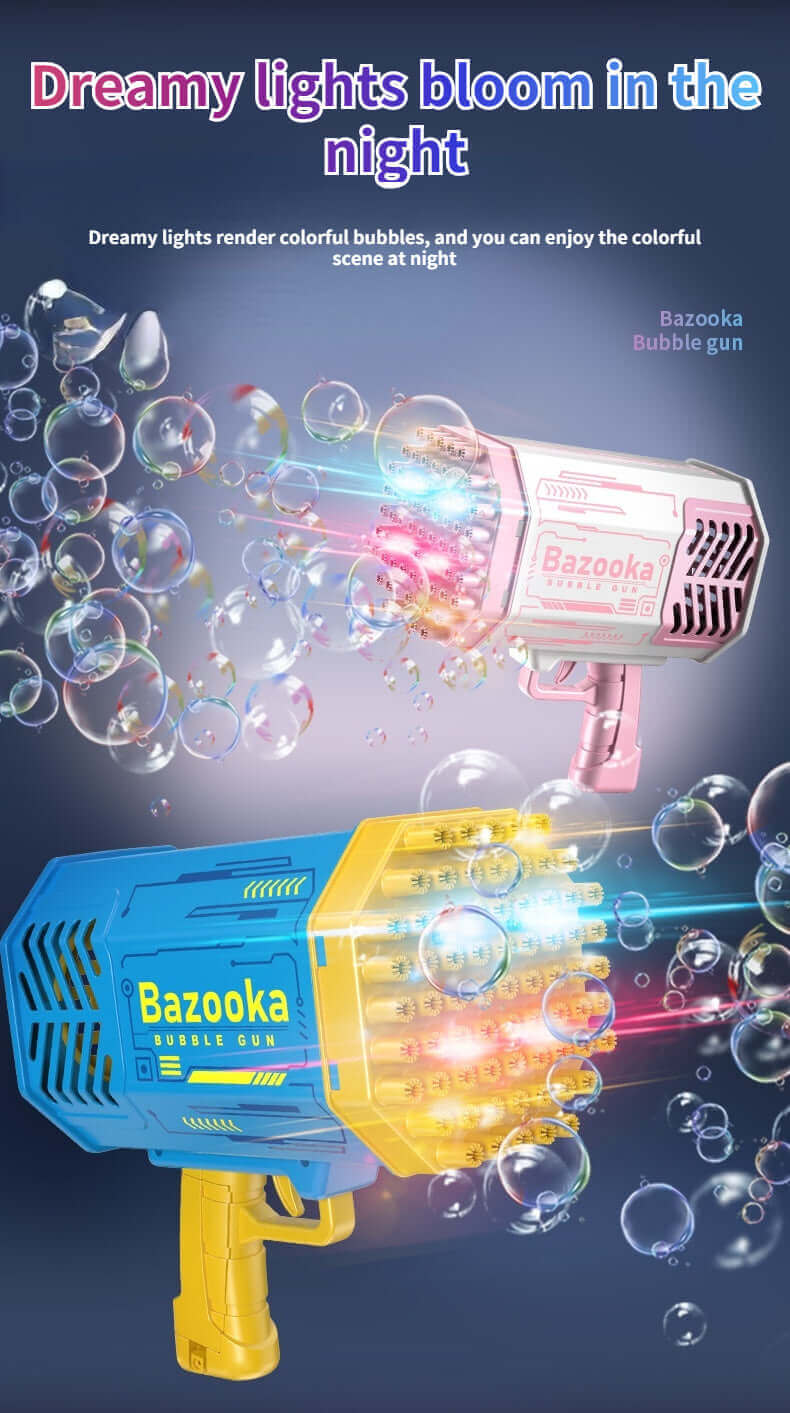 69-Hole Bubble Gun Rocket - Automatic Blower with Lights for Kids | Perfect Gift - www.Shopthatapp.com #