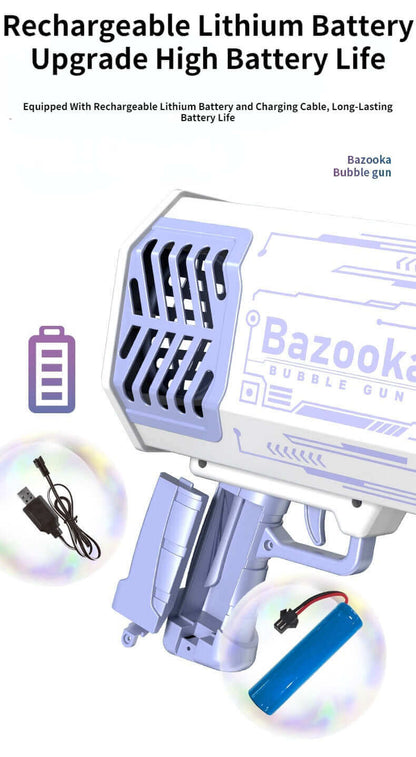 69-Hole Bubble Gun Rocket - Automatic Blower with Lights for Kids | Perfect Gift - www.Shopthatapp.com #