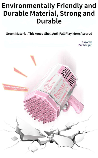 69-Hole Bubble Gun Rocket - Automatic Blower with Lights for Kids | Perfect Gift - www.Shopthatapp.com #