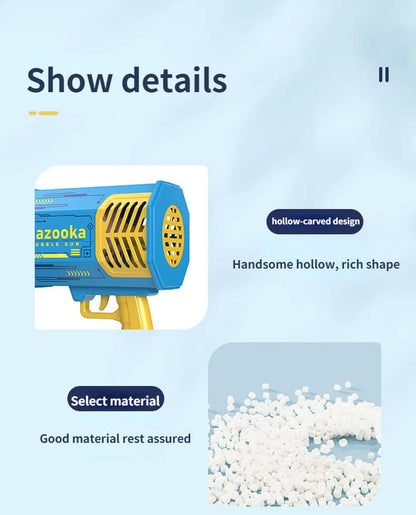 69-Hole Bubble Gun Rocket - Automatic Blower with Lights for Kids | Perfect Gift - www.Shopthatapp.com #