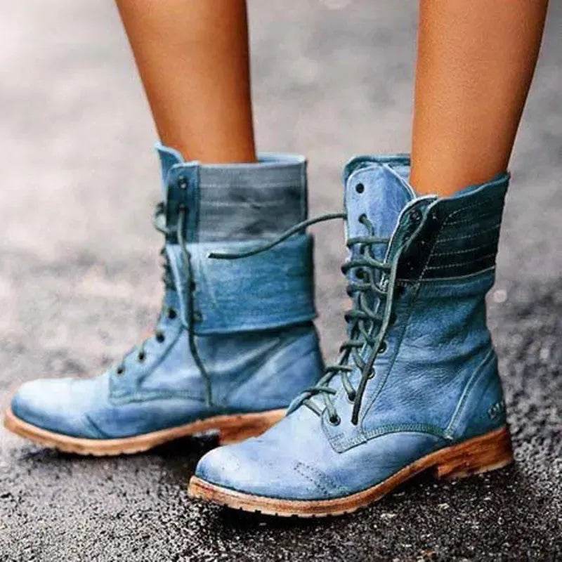 Cross strap Martin boots - www.Shopthatapp.com