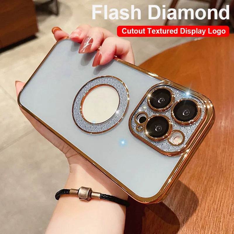 Electroplated TPU Transparent Apple Mobile phone Case - www.Shopthatapp.com