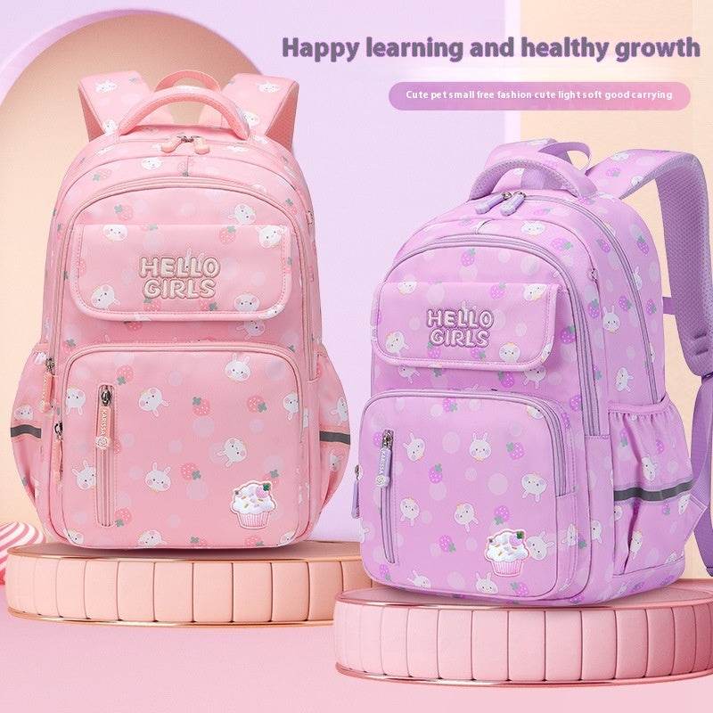 6-12-year-old Primary School Children Girls Backpack Large Capacity Schoolbag - www.Shopthatapp.com