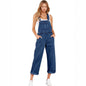 Jeans with Suspender Buttons – Women’s Wide Leg High Waist Denim - www.Shopthatapp.com