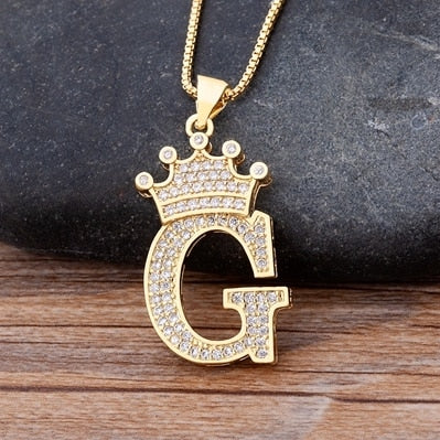 Letter Pendant with Chain - Gold - www.Shopthatapp.com