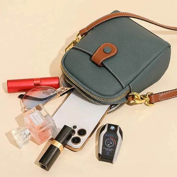Lychee Pattern Mobile Phone Bag Small High Quality Leather Crossbody Bags For Women Wallet - www.Shopthatapp.com