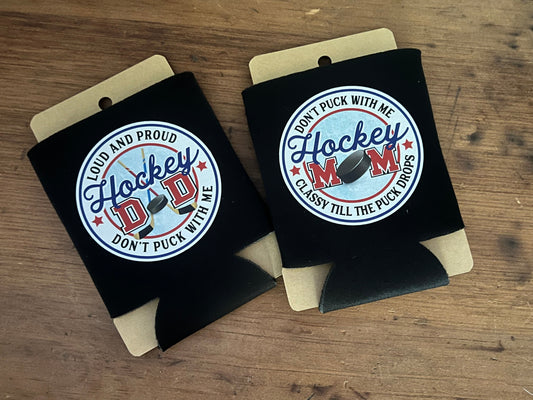Hockey Mama &amp; Papa Koozie